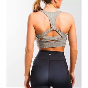 BNWOT Free People Movement Lightning Synergy Crop Medium gray